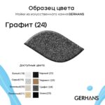 Мойка для кухни из искусственного камня GERHANS A03-24 Графит (БЕЛАРУСЬ) 575*440*210