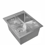Кухонная мойка из нержавеющей стали WS34050 WISENT (40х50 см) Сатин с итальянским сифоном