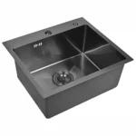 Кухонная мойка из нержавеющей стали WS35040 WISENT (50х40 см) Графит PVD с сифоном-ведерко