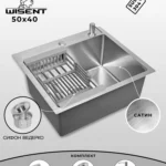 Мойка для кухни нержавеющая WISENT WS35040 W02-114 W405A W302644