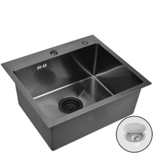 Мойка для кухни нержавеющая WISENT WS35040B/WGER019B