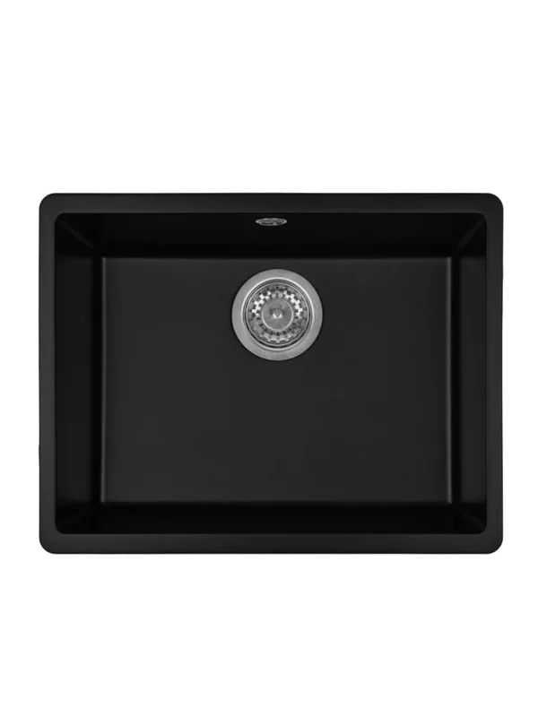 Мойка для кухни подстольного монтажа из искусственного камня WISENT MWC500-25 Оникс (БЕЛАРУСЬ) 530*415*210 с сифоном
