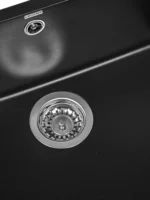 Мойка для кухни подстольного монтажа из искусственного камня WISENT MWC500-25 Антрацит (БЕЛАРУСЬ) 530*415*210 с сифоном
