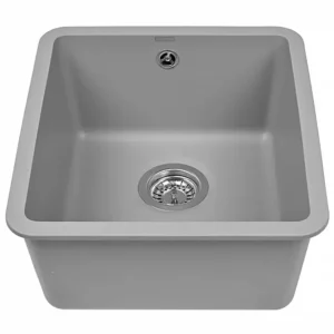 Мойка для кухни подстольного монтажа из искусственного камня WISENT MWC370-29 Грэй (БЕЛАРУСЬ) 415*450*220 с сифоном
