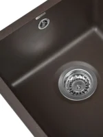 Мойка для кухни подстольного монтажа из искусственного камня WISENT MWC370-27 Кофе (БЕЛАРУСЬ) 415*450*220 с сифоном