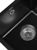 Мойка для кухни подстольного монтажа из искусственного камня WISENT MWC370-26 Антрацит (БЕЛАРУСЬ) 415*450*220 с сифоном