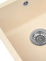 Мойка для кухни подстольного монтажа из искусственного камня WISENT MWC370-30 Крем (БЕЛАРУСЬ) 415*450*220 с сифоном
