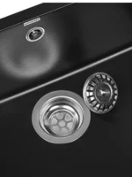 Мойка для кухни подстольного монтажа из искусственного камня WISENT MWC370-26 Антрацит (БЕЛАРУСЬ) 415*450*220 с сифоном