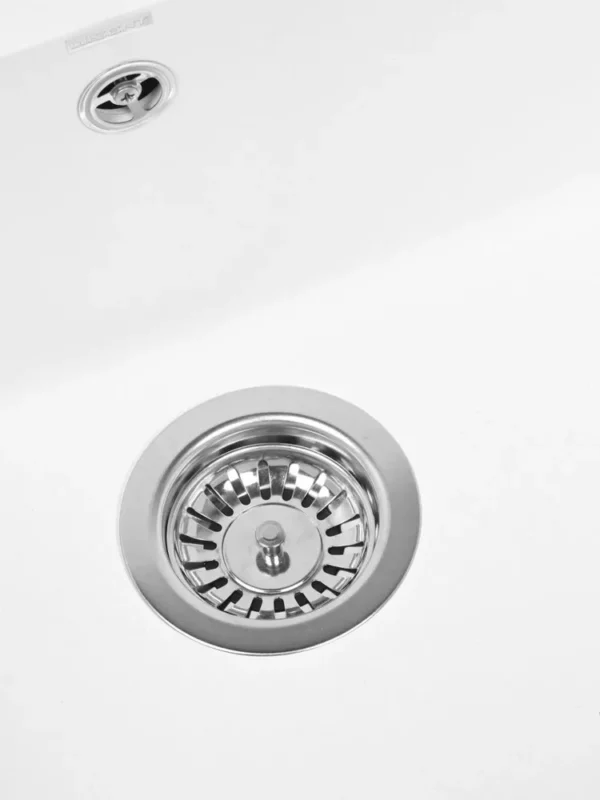 Мойка для кухни подстольного монтажа из искусственного камня WISENT MWC370-28 Вайт (БЕЛАРУСЬ) 415*450*220 с сифоном