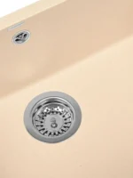 Мойка для кухни подстольного монтажа из искусственного камня WISENT MWC370-30 Крем (БЕЛАРУСЬ) 415*450*220 с сифоном