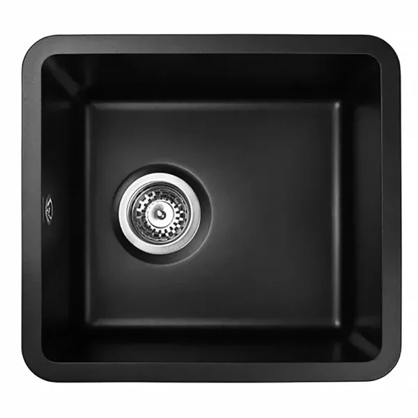 Мойка для кухни подстольного монтажа из искусственного камня WISENT MWC370-25 Оникс (БЕЛАРУСЬ) 415*450*220 с сифоном