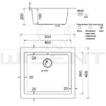Мойка для кухни нержавеющая WISENT WS35040_Z/WGER013